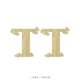 KD241 Dekoratif "T" Harfi Ahşap Boyanabilir Obje